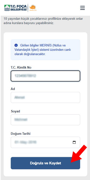 MERNİS Formu