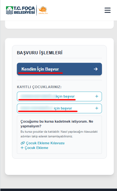 Başvuru İşlemi